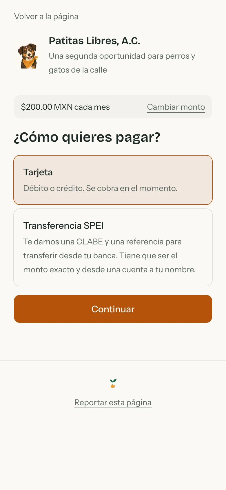 Paso Cómo quieres pagar con las opciones de tarjeta y transferencia
